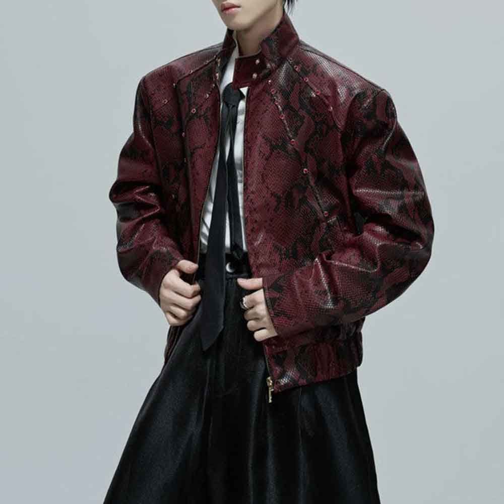Mens Autumn Jacket Python Text – Winter Clothing Jewel Bewertung und Preis
