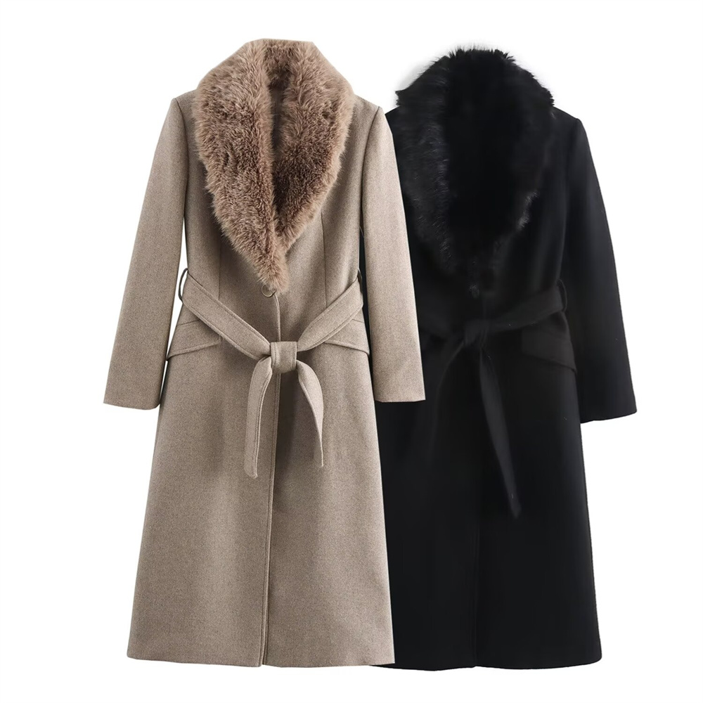Women's Belt Warm Fur Collar C – Winter Clothing Sales Bewertung und Preis