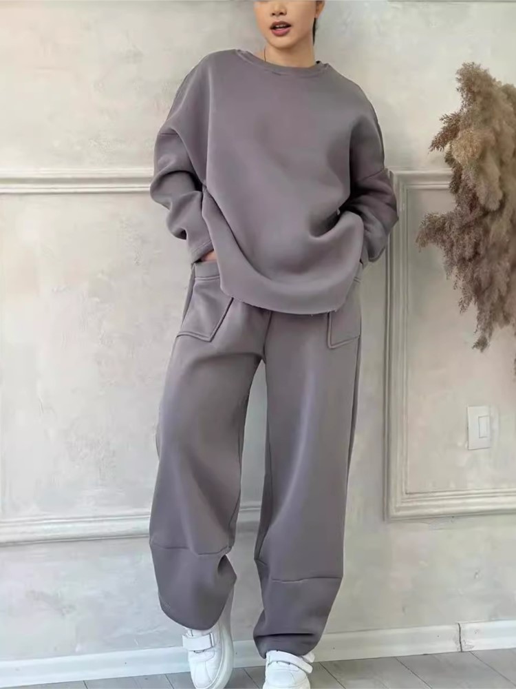 New Solid 2 Piece Set Women's  – Winter Clothing Sales Bewertung und Preis