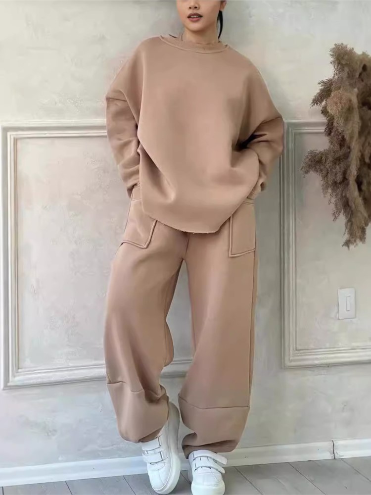 New Solid 2 Piece Set Women's  – Winter Clothing Sales Bewertung und Preis