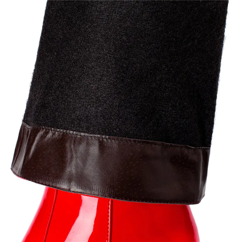 Red White Patent Leather Women – Winter Clothing For Woman Bewertung und Preis