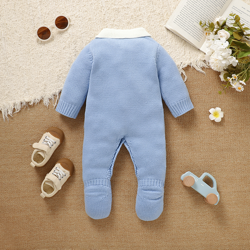Blue Baby Rompers Knit Fashion – Winter Clothing 1 Year Old Bewertung und Preis