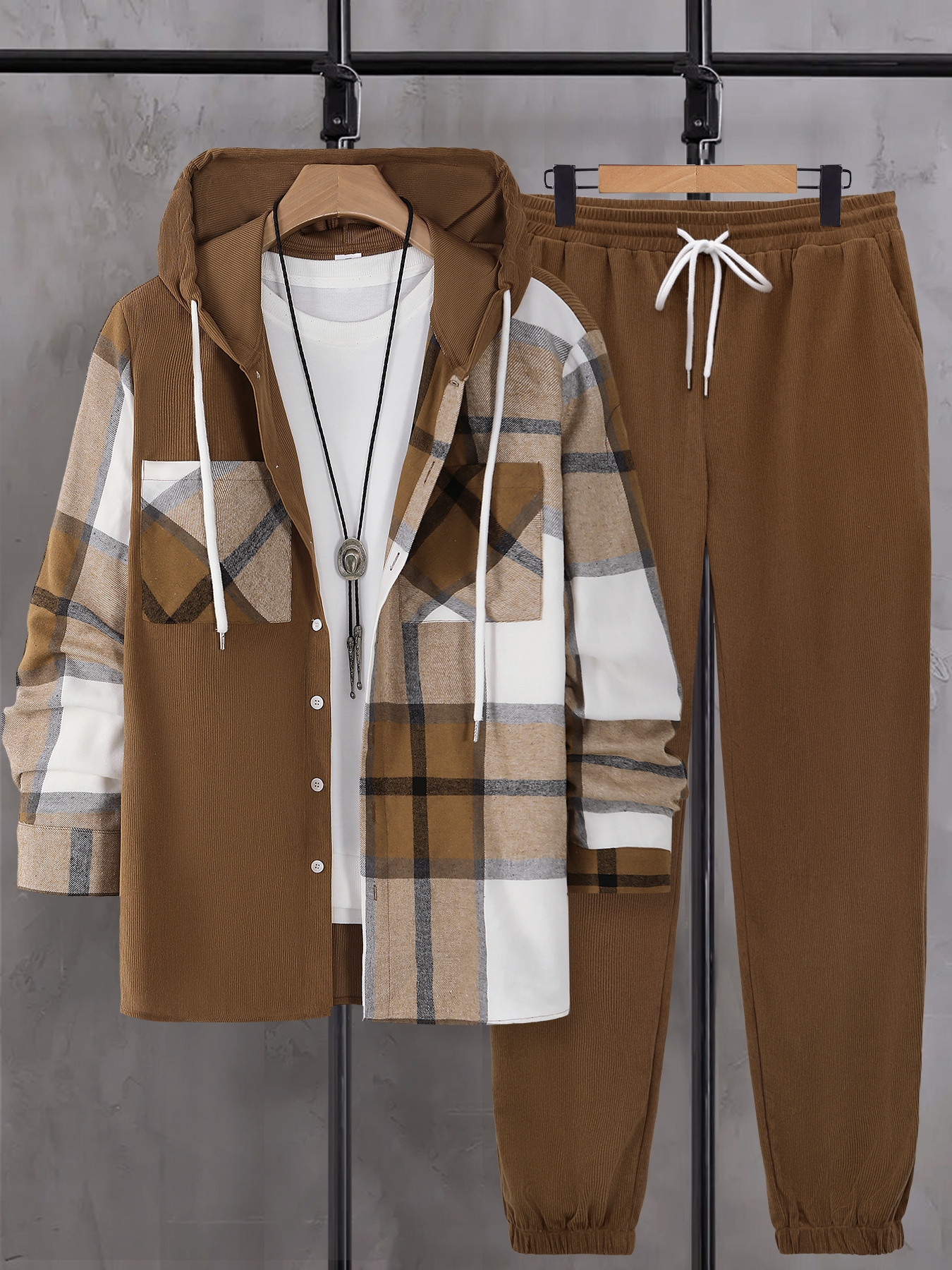 Men's Autumnal Hooded Set with – Winter Clothing Design Bewertung und Preis