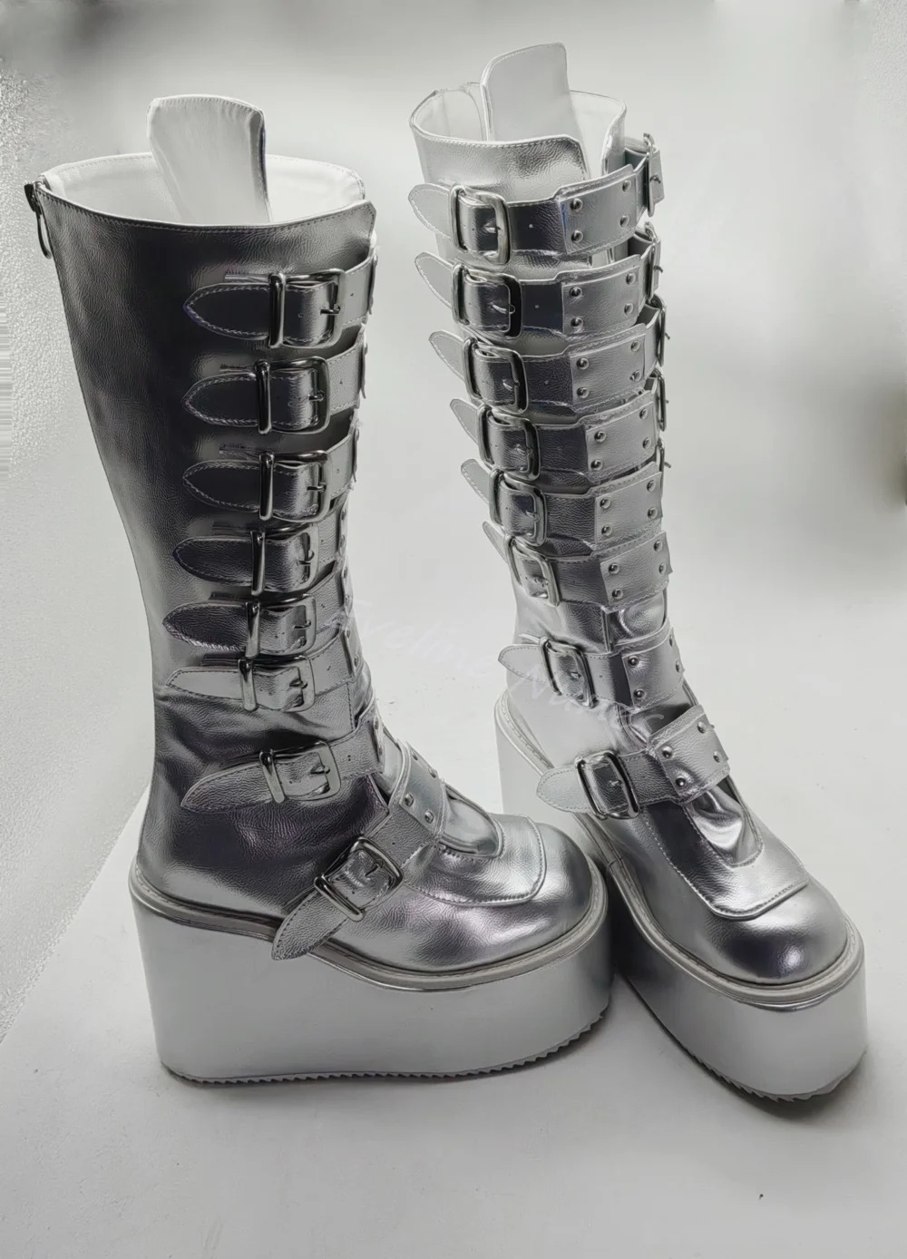 Silver Platform Wedges Knee Hi – Winter Clothing For Woman Bewertung und Preis