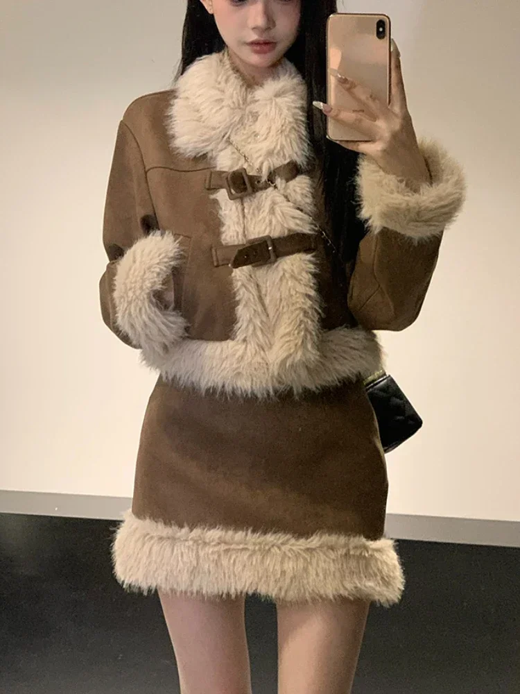Autumn Retro Faux Fur 2 Piece  – Winter Clothing Sales Bewertung und Preis