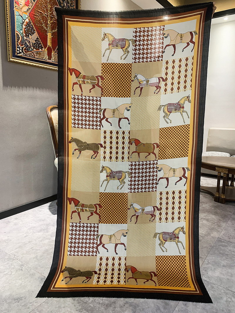 Horse Print Tassels Cashmere S – Winter Clothing Design Bewertung und Preis